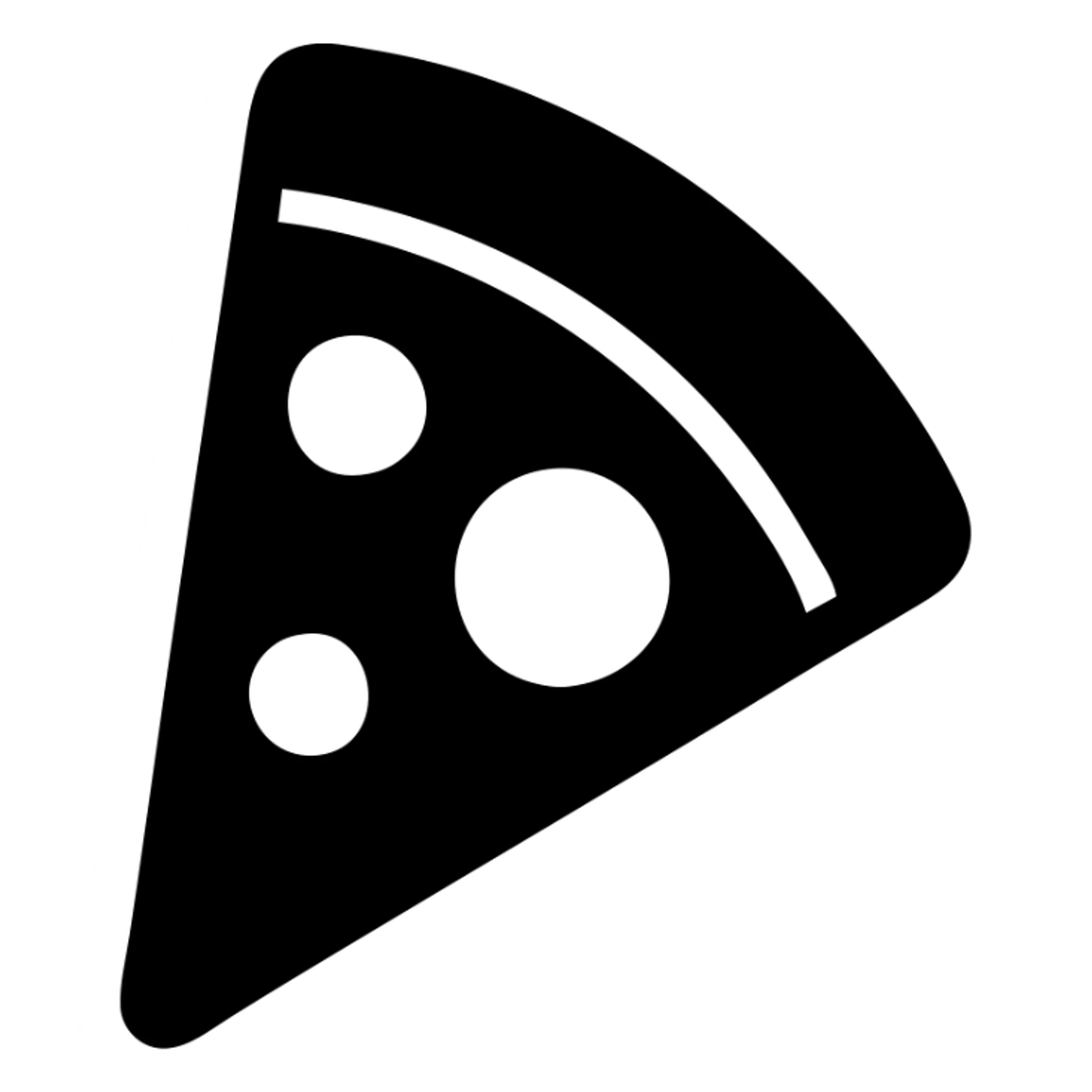 solid filled slice of pizza icon sticker