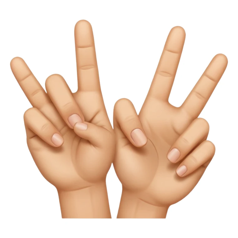 Hands with one finger down, and four fingers up sticker