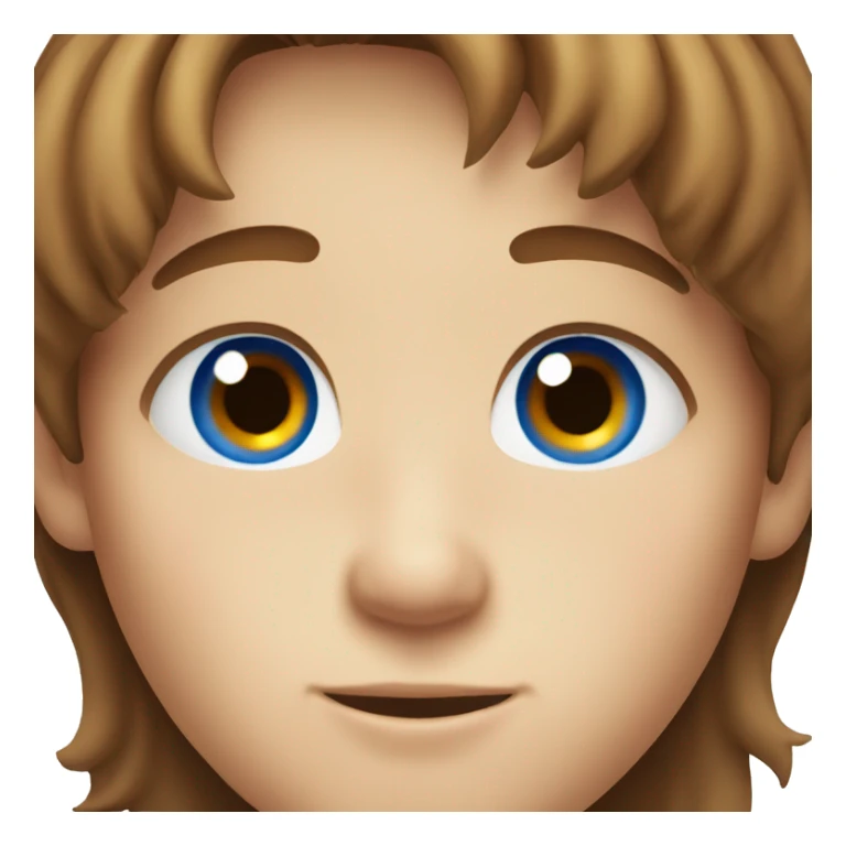 Boy with blue eyes and brown hair and freckles sticker