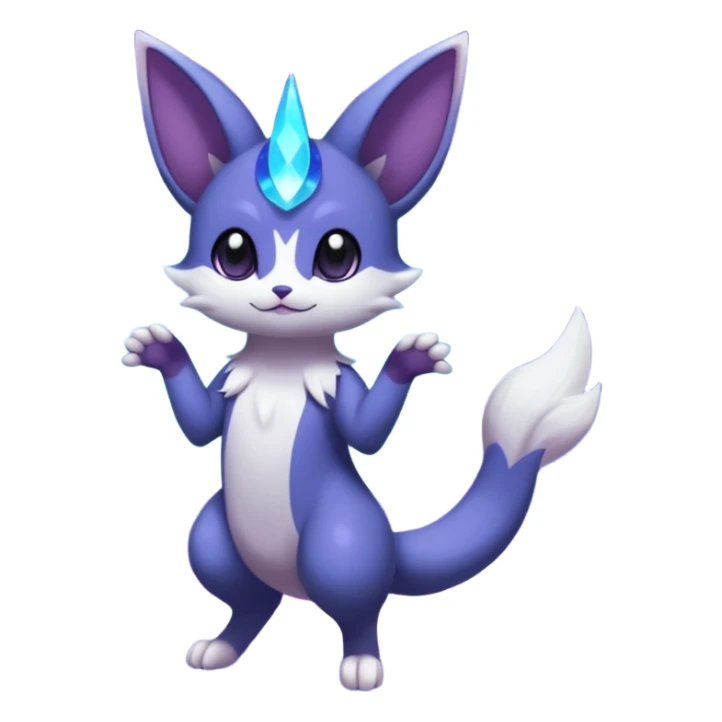 Nebula Celestial Lunar Starry Galactical Stellar Buizel-Minccino-Purrloin-Lunala-Meowstic-hybrid-fusion-creature (full body) sticker