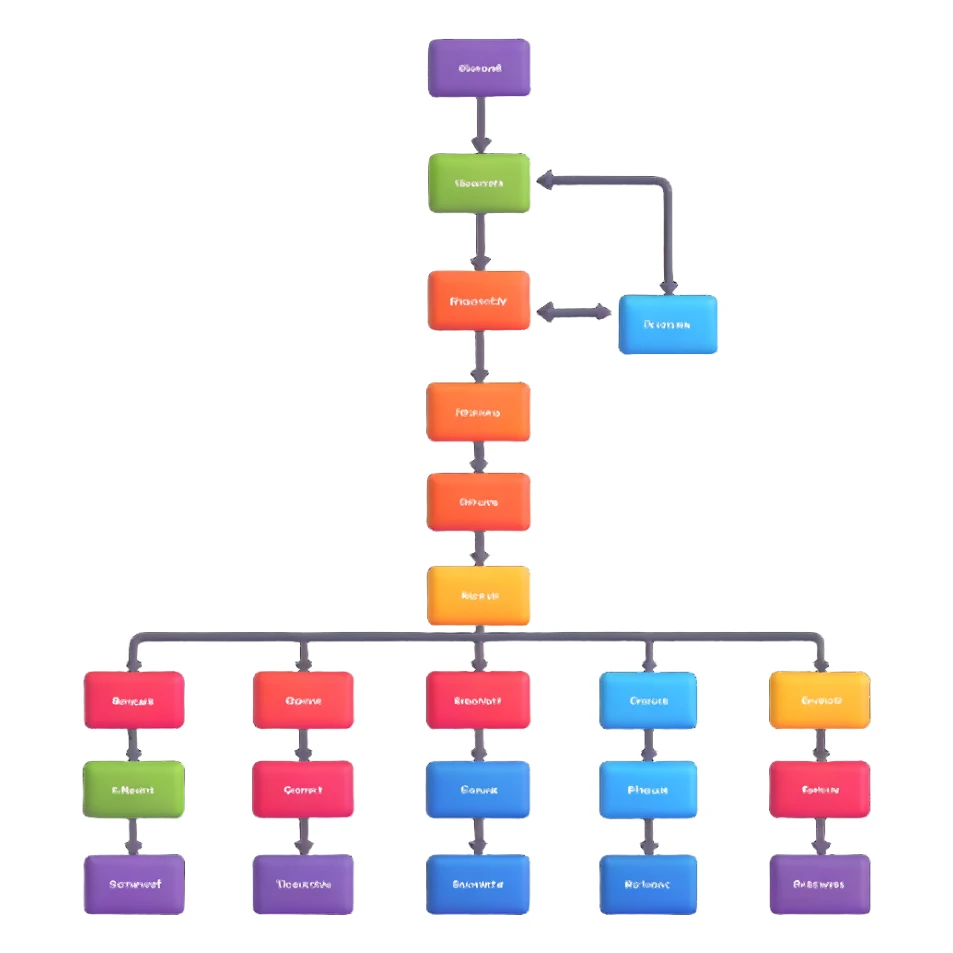 information hierarchy flowchart sticker