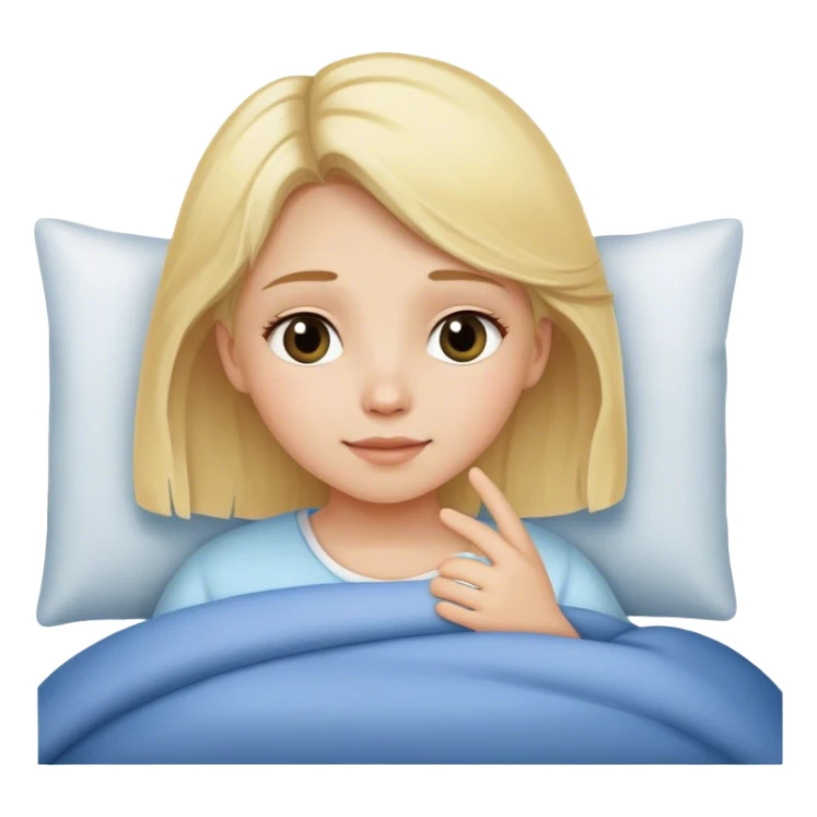 Blonde girl saying goodnight to parents  sticker