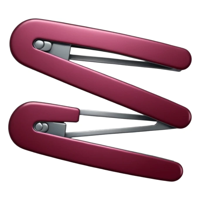 burgundy hairclips sticker