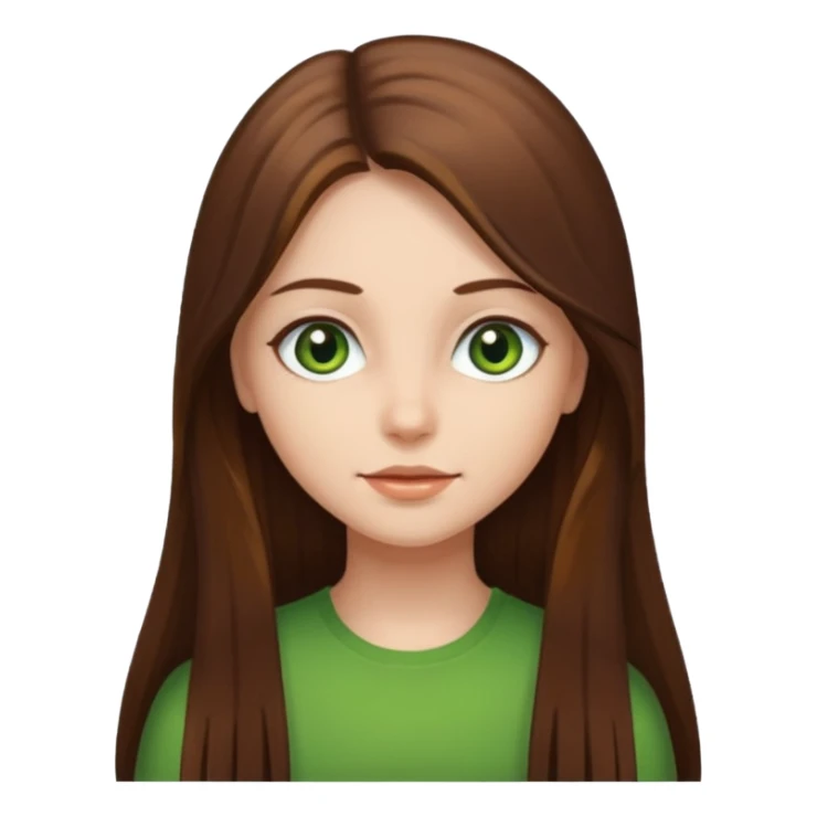 make it with greener eyes and straight long hair sticker