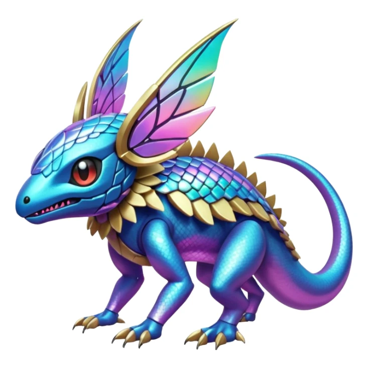 exotic tropical cyber-Protogen-Fakémon-Pokémon-Vernid-creature sticker