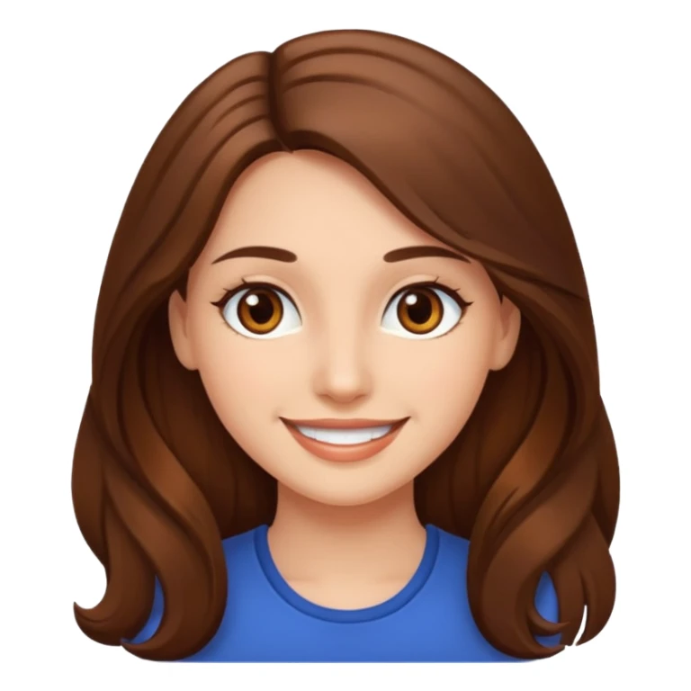 woman Brown eyes and pretty smile on her face. sticker