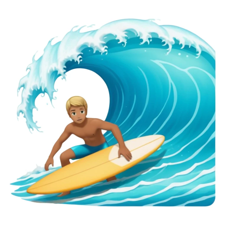 glitter surfer purple surf in wave ocean cian sticker