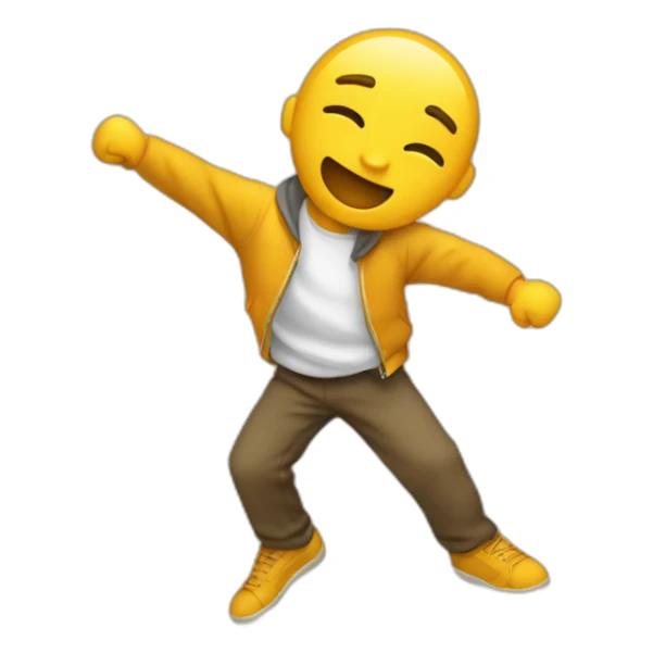 un emoji qui fait un dab sticker