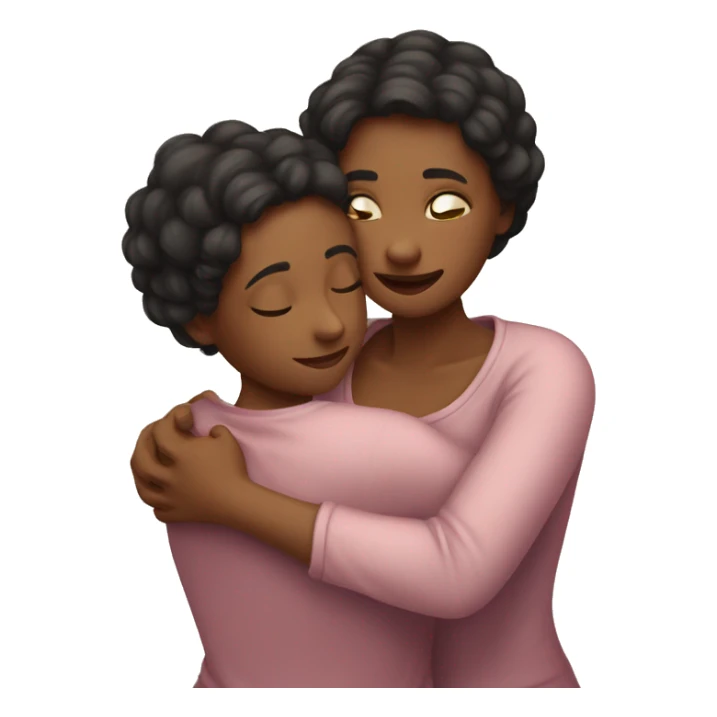 A hug between mother and daughter  sticker