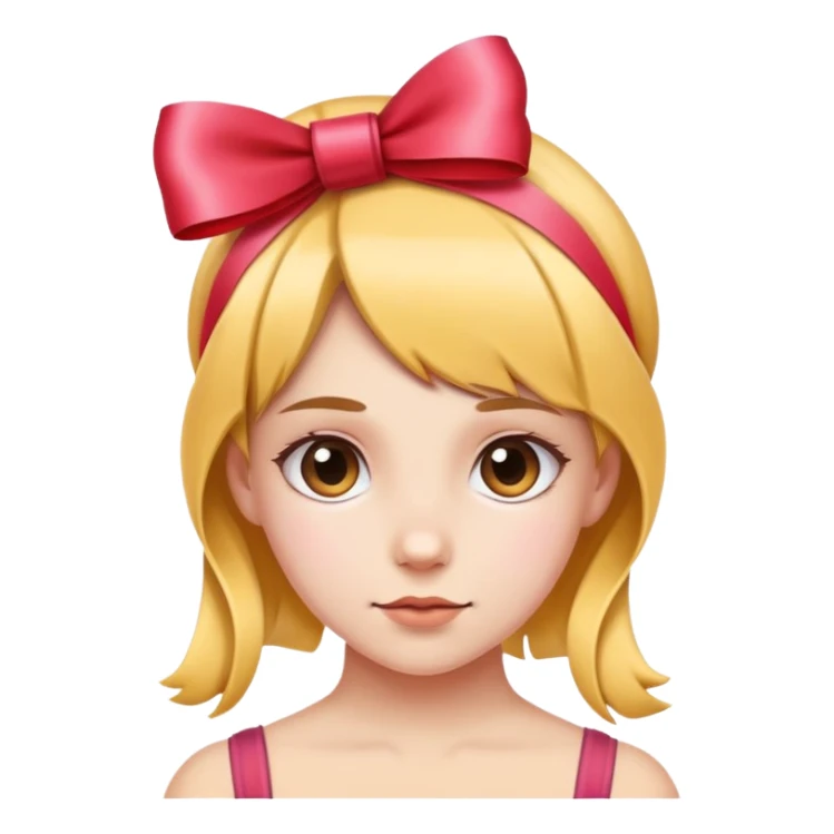 Girl with ribbon on her head sticker