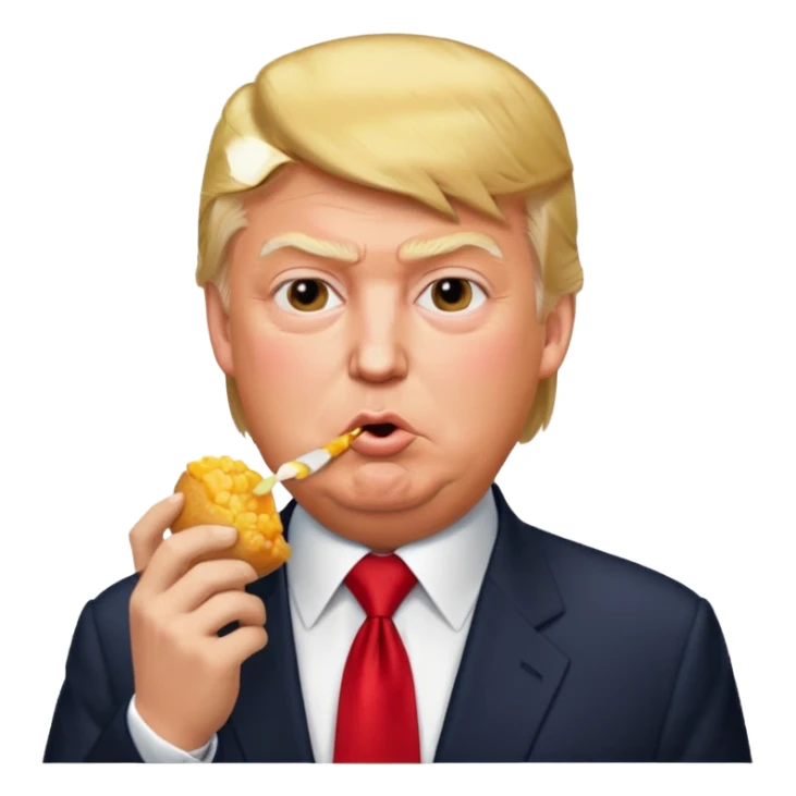 donald trump eating sticker