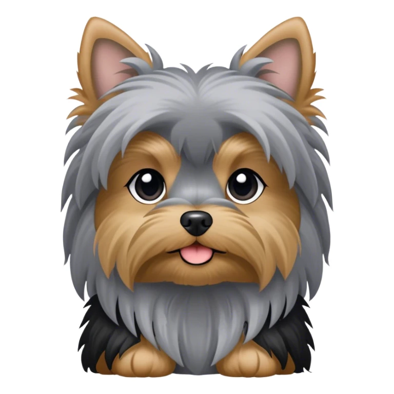 Black and grey Yorkie shi zhu sticker