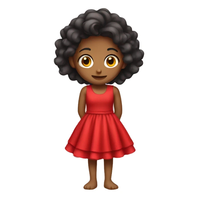 cute red dress emoj sticker
