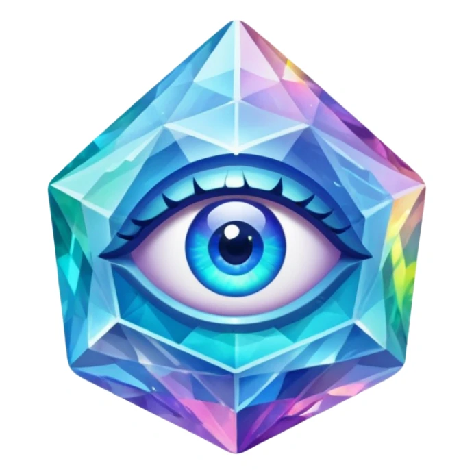 colorful minerals with eyes sticker