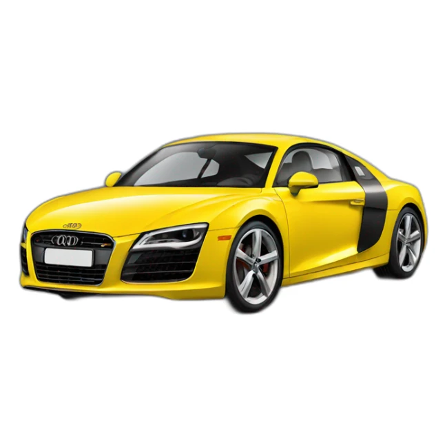 Yellow-audi sticker