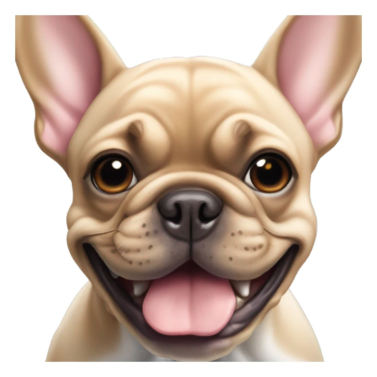  Fawn french bulldog showing shark teeth sticker