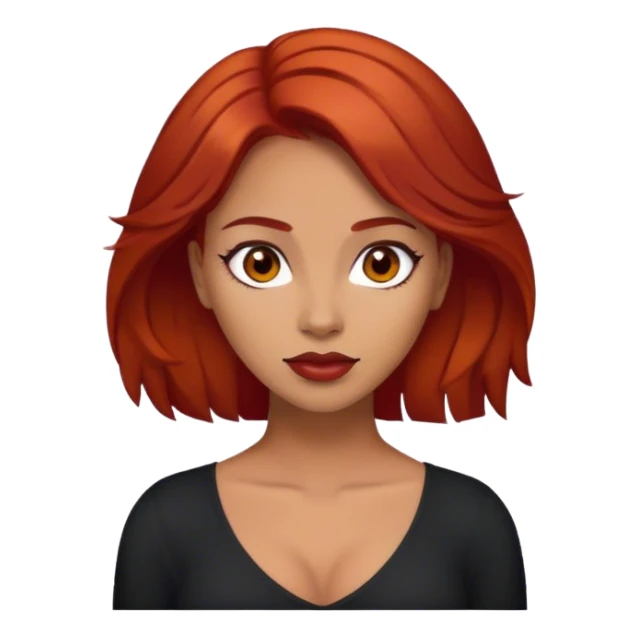 Red hair latina with dark brown eyes sticker
