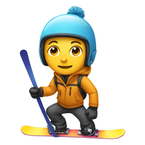 person with a ski mark on a snow board  sticker