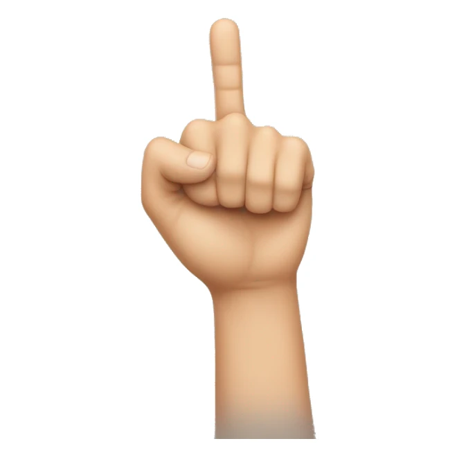 a hand holding onto a single finger  sticker