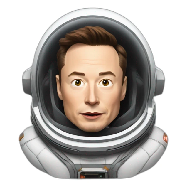 Elon musk on black fury flying to mars sticker