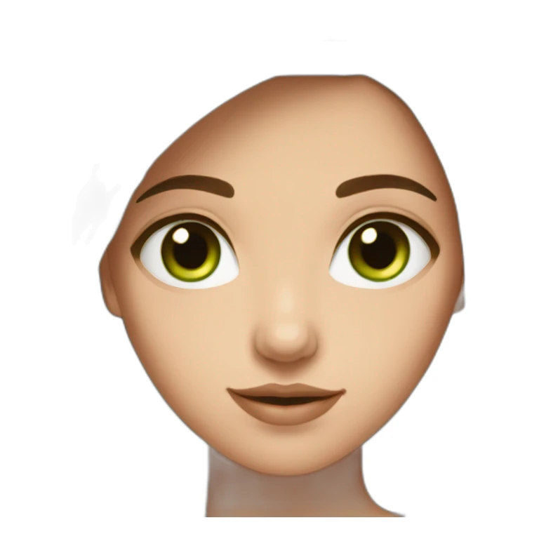 straight-brown-hair-green-eyes-girl sticker