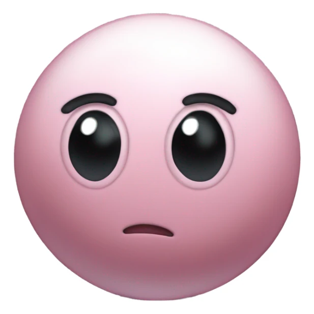 Metal cute black eyes Kirby ball driving on 4 car wheels sticker