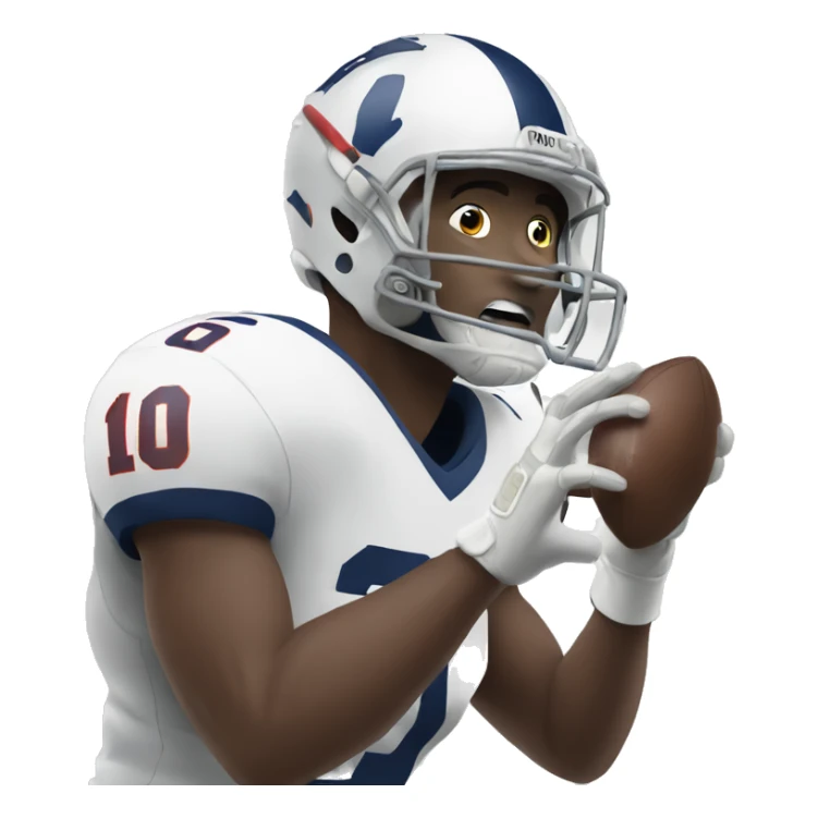 Man catching football with one hand sticker