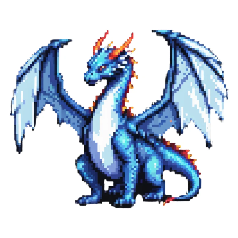 majestic fantasy dragon with wings sticker