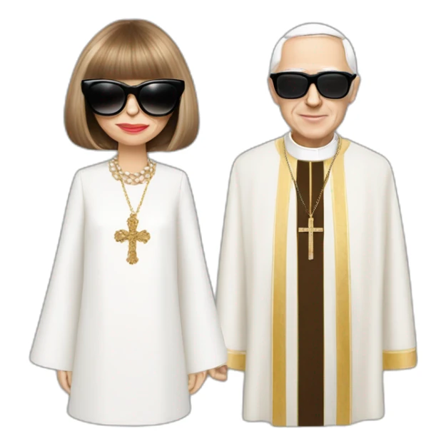 Anna wintour , pope dress, sungapsses sticker