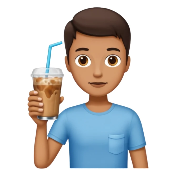 Shorts glass of iced coffee without cream sticker