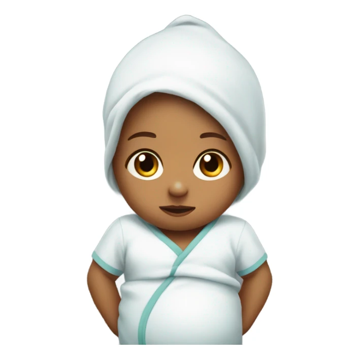 New born baby busting out of the delivery room sticker