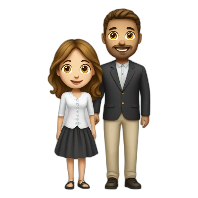 girl with husband sticker