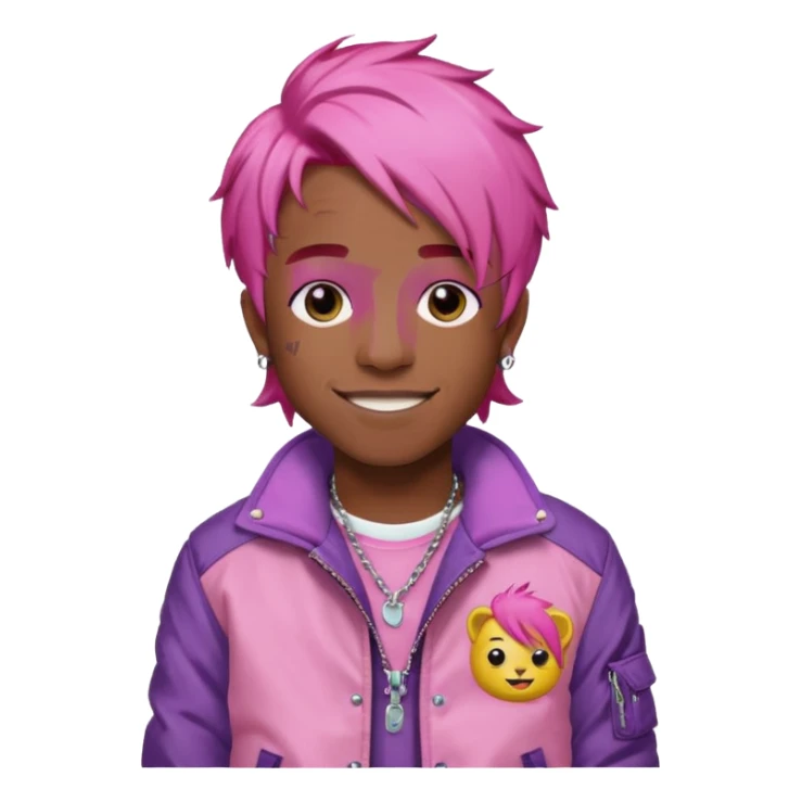 lil uzi vert pink hair sticker