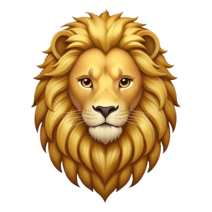 majestic lion with golden mane sticker