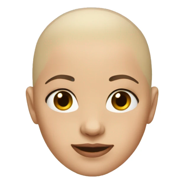 bald girl sticker