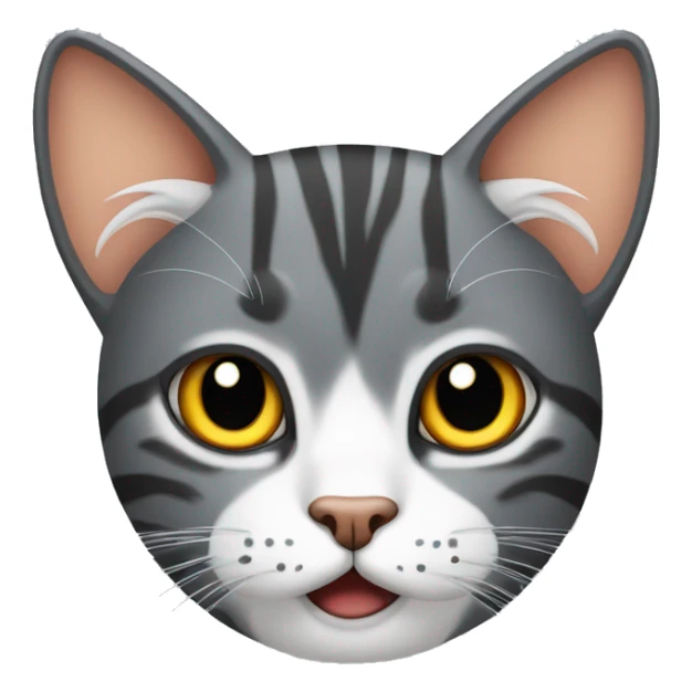 cat of the British rocker breed with a stern expression on his face sticker