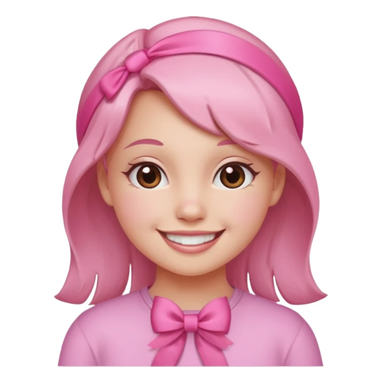 pink christmas girl with ribbon sticker