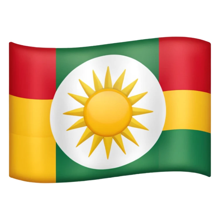 The beautiful flag of Iraqi Kurdistan sticker