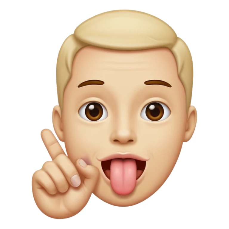 Face with tongue sticking out with hand on either side sticker