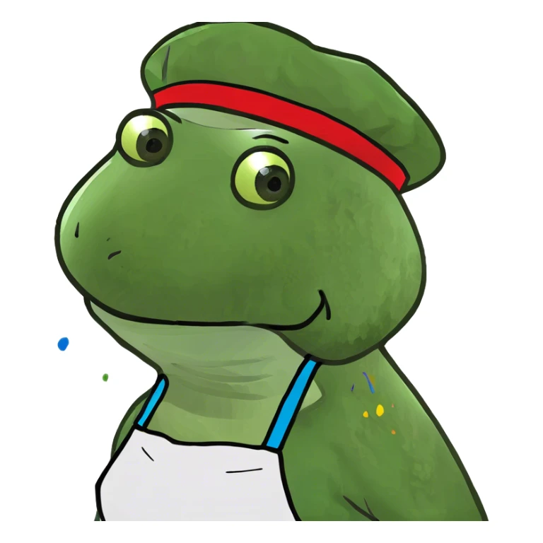 pink frog girl spam artist sticker