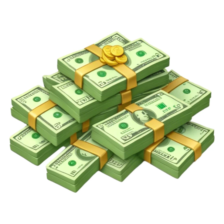 bunch of money sticker