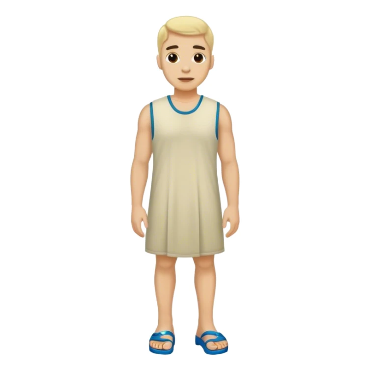 Man in a dress and siren crocs sticker