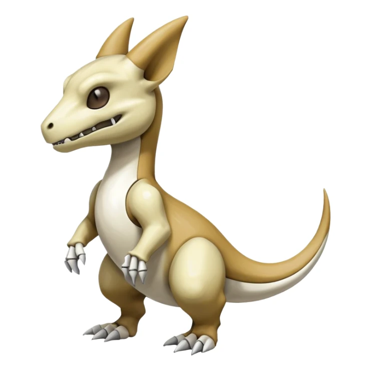 Shiny Exotic Excessive Mysterious Cubone-Marowak-Pokémon-Fakémon-hybrid-creature (full body) sticker