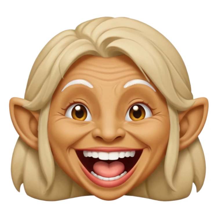 Make a women laughing women troll laughing sticker