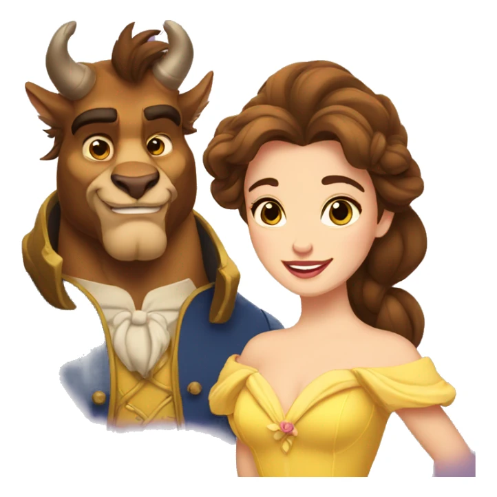 Belle and the beast sticker