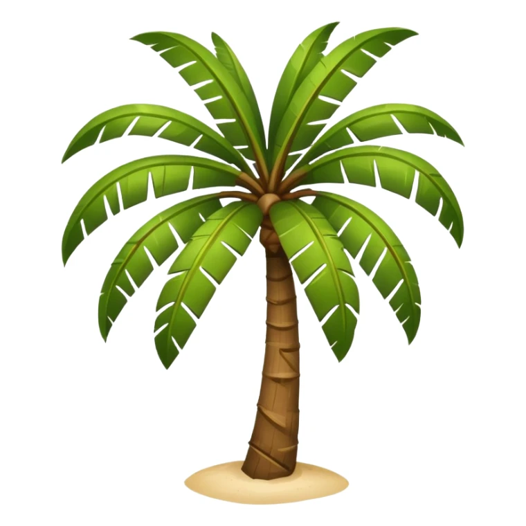 Counut tree with  coconutwhite background only white background sticker