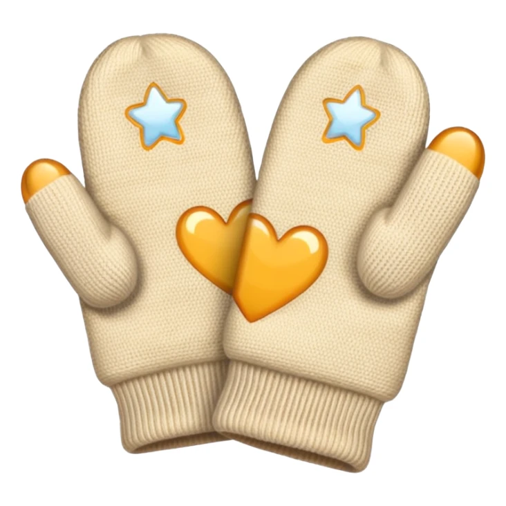 A light beige pair of mittens  sticker