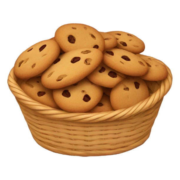 burgundy basket filled with cookies sticker