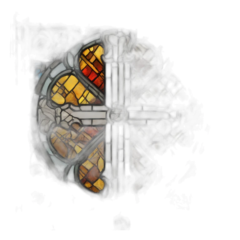 Viking stained glass church window sticker