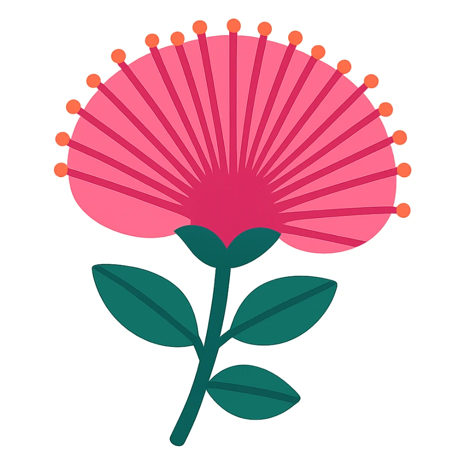 vibrant toon style pink powderpuff sticker